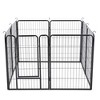 JOMEED Indoor and Outdoor Metal 8-Panel, 32" High Collapsible Dog Pet Playpen Kennel with Integrated Lockable Entry and Exit Door, Black - 3 of 4