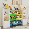 Kids Toy Storage Organizer with 8 Multi-Color Plastic Bins Perfect Toy Storage Solution Kid Bookshelf and Toy Storage for Study Room, Kids Room - 3 of 3
