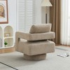 Ridstar Taupe Square Swivel Accent Chair with Open Back,360 Degree Rotation, Lounge Club Chair with Removable Back Cushion - 4 of 4