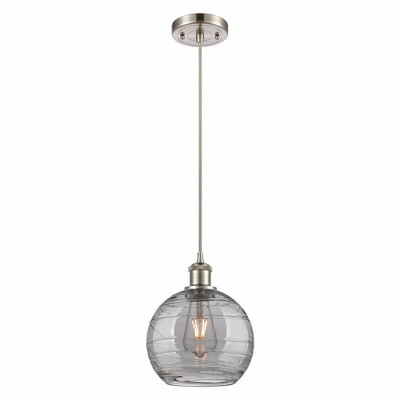 Ballston - 1 Light Athens Deco Swirl Mini Pendant In IndustrialStyle-10 Inches Tall and 8 Inches Wide