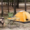 Karl Home 2.3Ft. Brown Rectangular  Patio Folding Table Aluminum - 4 of 4