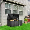 BI&SEA 180 Gallon Waterproof Deck Box-148A,Lockable Resin Storage Box for Patio Furniture Cushions Garden Tools and Outdoor Delivery Storage - 2 of 4