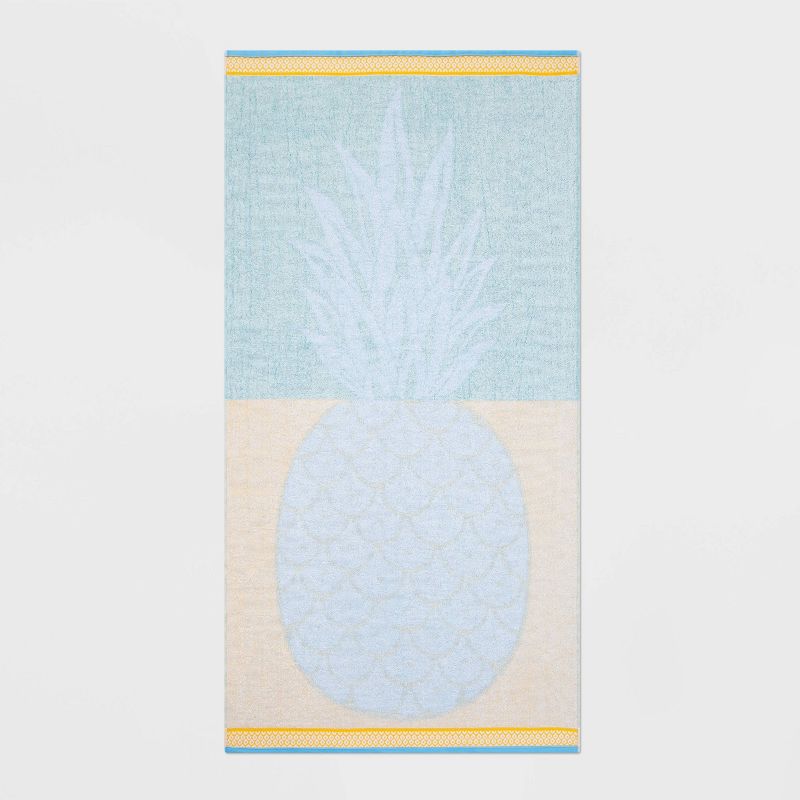 Pineapple Icon Sand Resist Towel Vibrant Yellow - Sun Squad&#8482;, 2 of 5