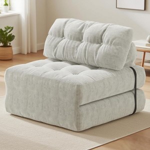 Folding Sofa Bed, Floor Folding Couch with Pillow, Futon Sofa Bed Convertible Sleeper Chair Foldable Mattress Back Support - 1 of 4