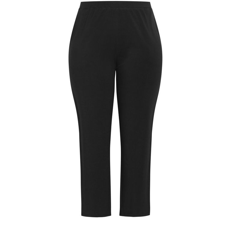 Women's Plus Size Supima® Active Pant Black - average | AVENUE, 3 of 4