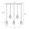 LNC Marvinbell Luxury and Glam Teardrop Integrated LED Crystal Kitchen Island  Lights, Gold ,4.3in/14.5in/37.4in - 3 of 4