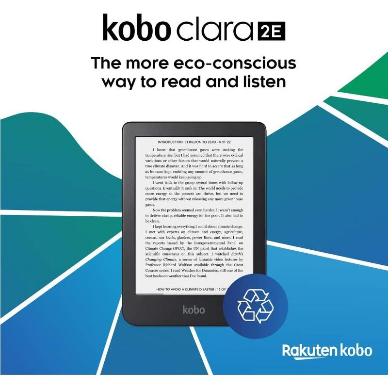 Kobo Clara 2E - 6" 16GB eReader - ComfortLight PRO Blue Light Reduction - Adjustable Brightness (Deep Ocean Blue), 3 of 11