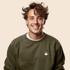 Dalix Cappuccino Embroidered Fleece Crewneck Long Sleeve Sweatshirt Mens - 3 of 4