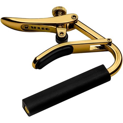 Shubb Capo Royale Series C2G Capo For Nylon String Guitar, Gold Finish