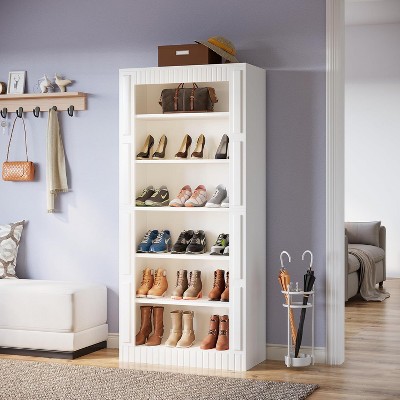 Tribesigns 73" White Modern 6-Tier Wood Bookcase