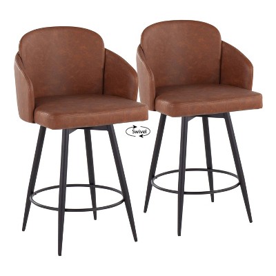 Set of 2 Dahlia Counter Height Barstools - LumiSource