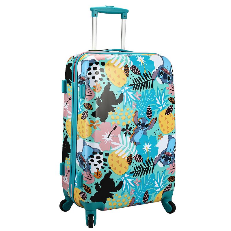 Lilo & Stitch Tropical All-Over Print 20” Blue Carry-On Rolling Luggage, 2 of 5
