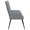 vidaXL Modern Relaxing Arm Chair with Steel Frame & Padded Light Gray Fabric Upholstery - Perfect for Living Room, Bedroom, or Dining - 4 of 4