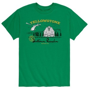 Men's - Yellowstone - Dutton Ranch Illustration Short Sleeve Graphic T-Shirt - 1 of 4