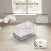 Stainless Steel Cat Litter Box with Lid, High Sided Tray with Scoop & Anti-Slip Mat, Easy Clean - 4 of 4