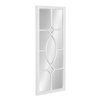 Cassat Full-Length White Windowpane Wall Accent Mirror