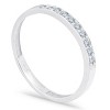 Pompeii3 1/4ct Diamond Wedding Ring 14K White Gold Womens Stackable Prong Band - 3 of 4