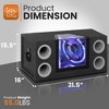 Pyramid 12" Dual?12? Bandpass Subwoofer w/ Blue Neon Lights – 1200?W (BNPS122) - 3 of 4