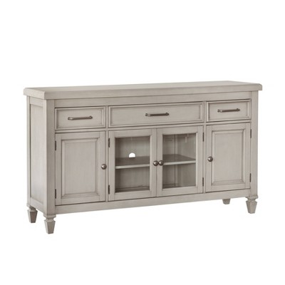 4 Door and 3 Drawer Console Gray - HomeFare