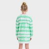 Girls' Long Sleeve Tie-Dye St. Patrick's Day Dress - Cat & Jack™ Cream/Lime Green - 3 of 4