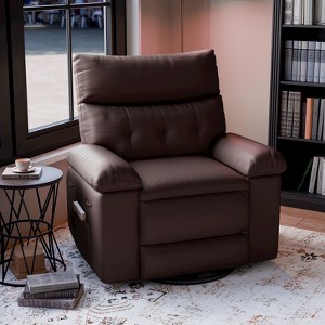 Power Recliner Chair - Heat and Massage, Adjustable Electric Recliner Ergonomic PU Leather Single Sofa, Padded Seat, Lazy Chair for Living Room - 1 of 4