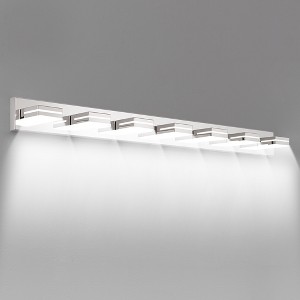 VYNXARIA Chrome Wall Lights, Modern 7-Light Vanity Fixture with Sleek Design - 1 of 4
