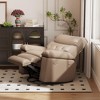 Manual Recliner Chair, 360° Swivel PU Leather Lounge Chair with Side Pocket for Living Room & Home Theater - 3 of 4