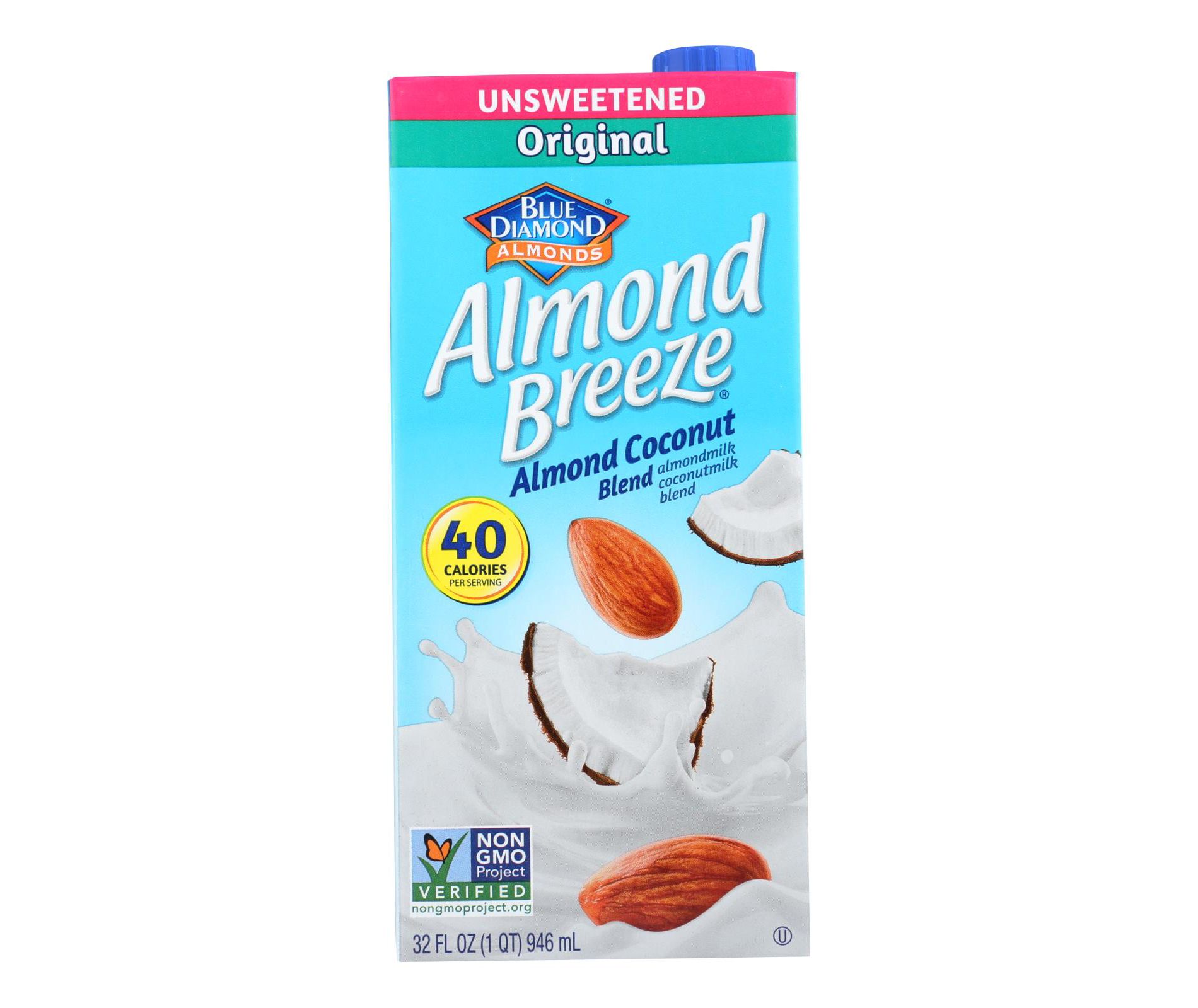 Almond Breeze - Almond Coconut Milk - Unsweetened - Case of 12 - 32 fl oz