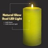 LumiPur 3.5"x7" Signature Natural Glow Flickering Flameless LED Wax Pillar Candle Sage Green - 4 of 4