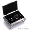 Vintage Metal Jewelry Box For Rings Earrings Necklace Treasure Chest Organizer - 2 of 4