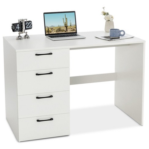 43.5 inch Computer Desk with 4 Large Drawers-White