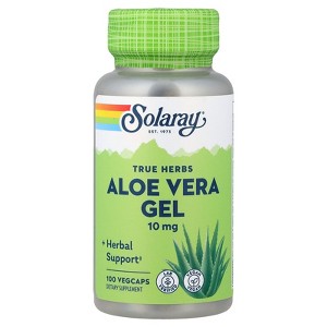 Solaray True Herbs, Aloe Vera Gel, 100 VegCaps - 1 of 4