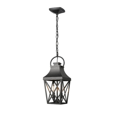 YUHAO Outdoor Gazebo and Porch Anti-Rust Waterproof Outdoor Ceiling Light Modern  Black(1 PACK)