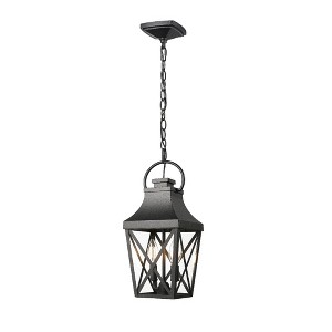YUHAO Outdoor Gazebo and Porch Anti-Rust Waterproof Outdoor Ceiling Light Modern  Black(1 PACK) - 1 of 4