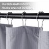 Shower Curtain – GlowSol Water-Resistant Shower Liner with Buttonholes for Bathroom (1-Piece) - 4 of 4