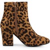 Allegra K Women's Round Toe Side Zipper Block Heel Ankle Boots - 4 of 4