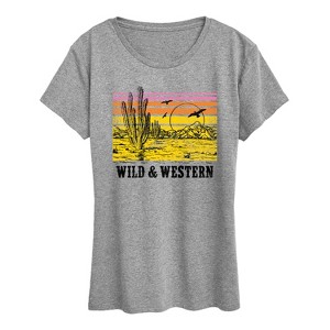 Women's - Instant Message - Wild And Western Short Sleeve Graphic T-Shirt - 1 of 4