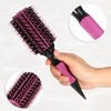 Unique Bargains Nylon Bristle Pins Round Hair Brush Pink 10.04"x2.76" 1 Pc - 4 of 4
