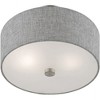 Livex Lighting Dakota 2 - Light Semi-Flush Mount in  Brushed Nickel/Shiny White - 2 of 3