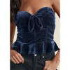 VENUS Womens Velvet Bustier - 3 of 4