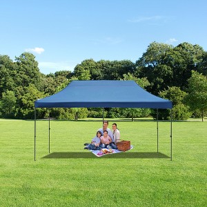 Maggift Canopies and Gazebos, Instant Setup Shade for Camping, Parties or Outdoor Events, Easy to Set Up and Take Down, Blue，240"*120"*132" - 1 of 4