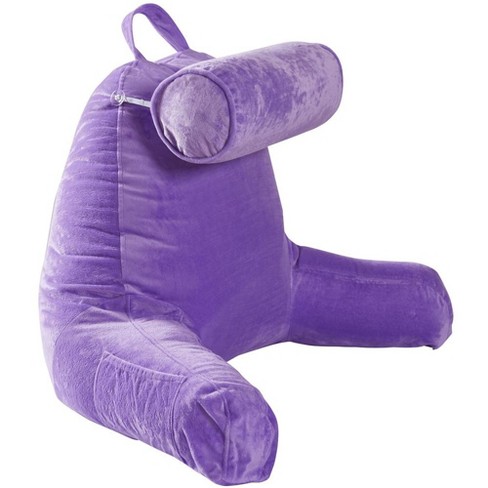  Backrest Reading Pillow with Arms,Plush Big Backrest