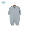 MyKids-USA Baby Solid Color Pit Strip Fabric Single Breasted Design Cotton Jumpsuit Pajamas - 3 of 4