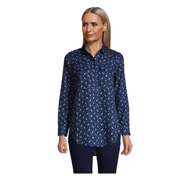 Lands' End Women's Petite Relaxed Long Sleeve Tunic Top