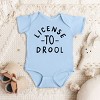The Juniper Shop License To Drool Baby Short Sleeve Bodysuit - 18M - Light Blue - 3 of 4