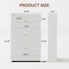 Modern Fluted Shoe Cabinet with 3 Flip Drawers, Slim Shoe Storage Organizer with 2 Drawers - 2 of 4