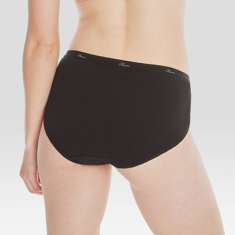 Hanes Women's 10pk Cotton Classic Hi-Cut Underwear - Black, 5 of 5