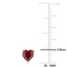 EVERLY JEWELRY | Silver 1 CT TGW Cubic Zirconia Heart Solitaire Stud Earrings– Multiple Gemstone & Metal Color Options - 3 of 4