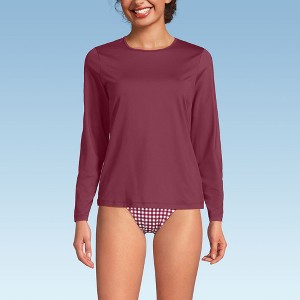 Lands' End Women's SunShade UPF 50 Long Sleeve Relaxed Rash Guard - 1 of 3
