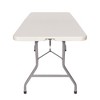 Hampden Furnishings 30"x72" Baldwin Collection Fold-In-Half Table Gray: Portable, Sturdy, No Assembly, 5-Year Warranty - image 3 of 4